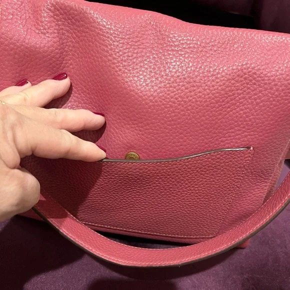 COACH Pebbled Leather Tabby Medium Size - Picture 7 of 13